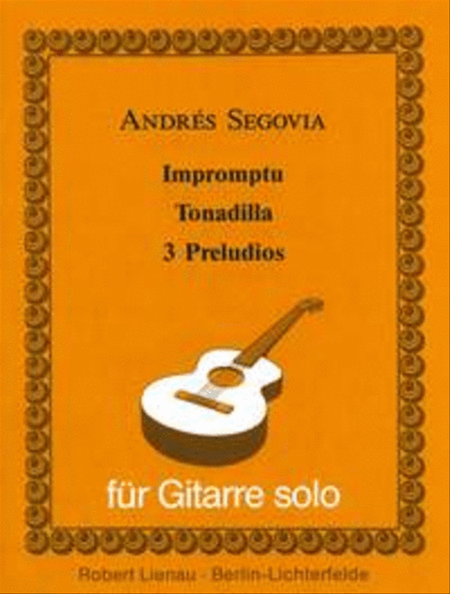 Impromptu, Tonadilla, 3 Preludios Guitar scores gallery preview page 1