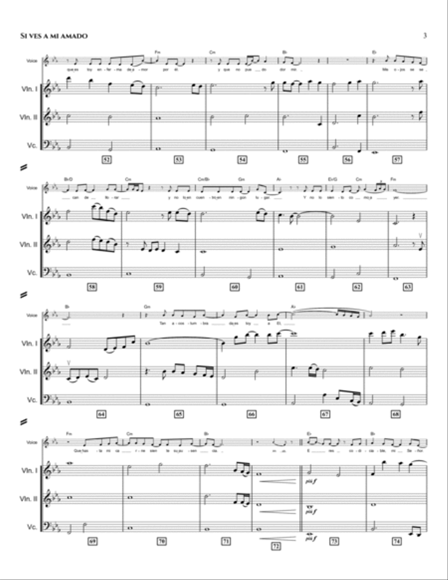 Si Ves A Mi Amado Voice scores gallery preview page 3