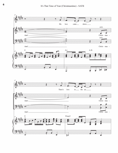 It's That Time of Year (Christmastime) (SATB) image number null