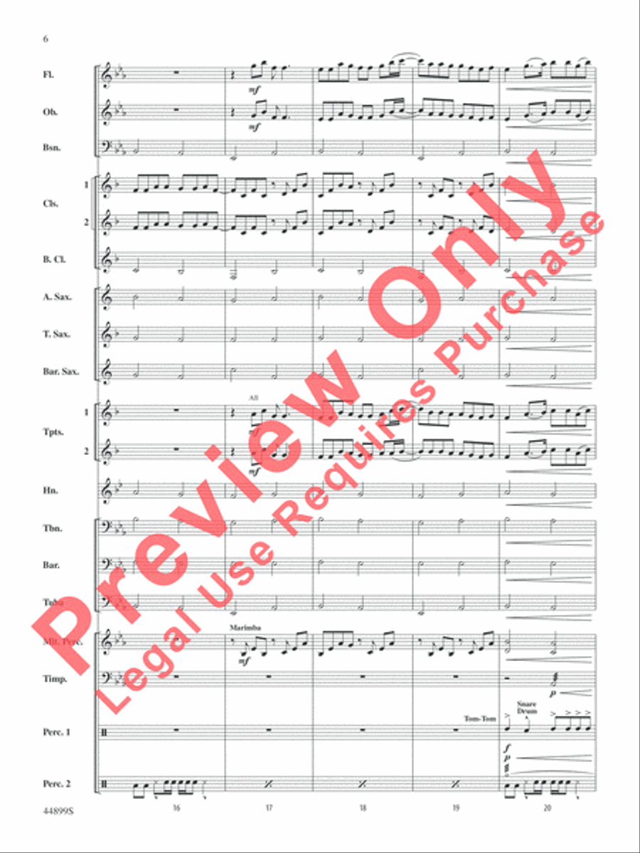 Cheerleader Cheerleader Concert Band scores gallery preview page 6