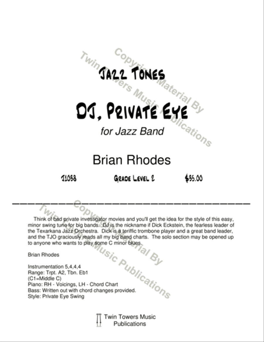 DJ Private Eye Jazz Ensemble scores gallery preview page 2