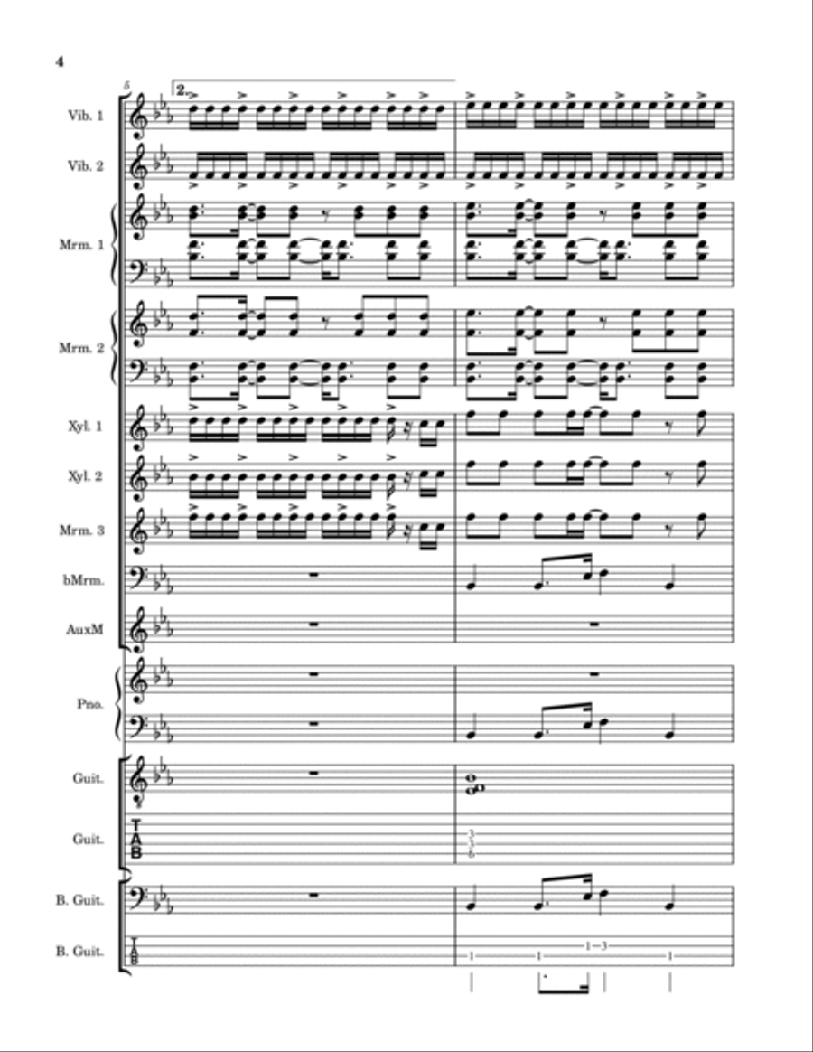 Pinball Wizard Pinball Wizard Percussion Ensemble scores gallery preview page 4