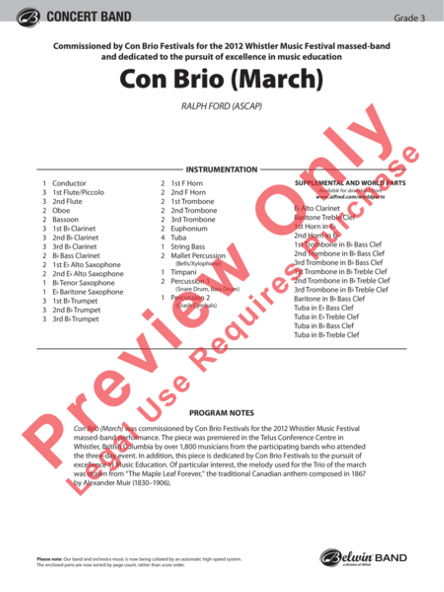 Con Brio Concert Band scores gallery preview page 2