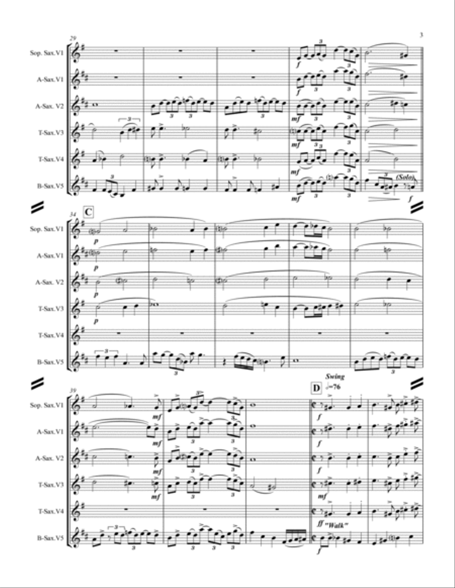 When Sunny Gets Blue When Sunny Gets Blue Saxophone Quintet scores gallery preview page 4