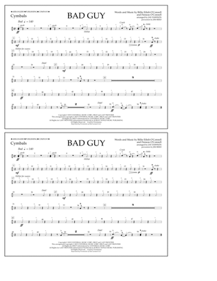 Bad Guy (arr. Jay Dawson) - Cymbals