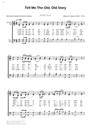 Tell Me The Old, Old Story - SATB Choir