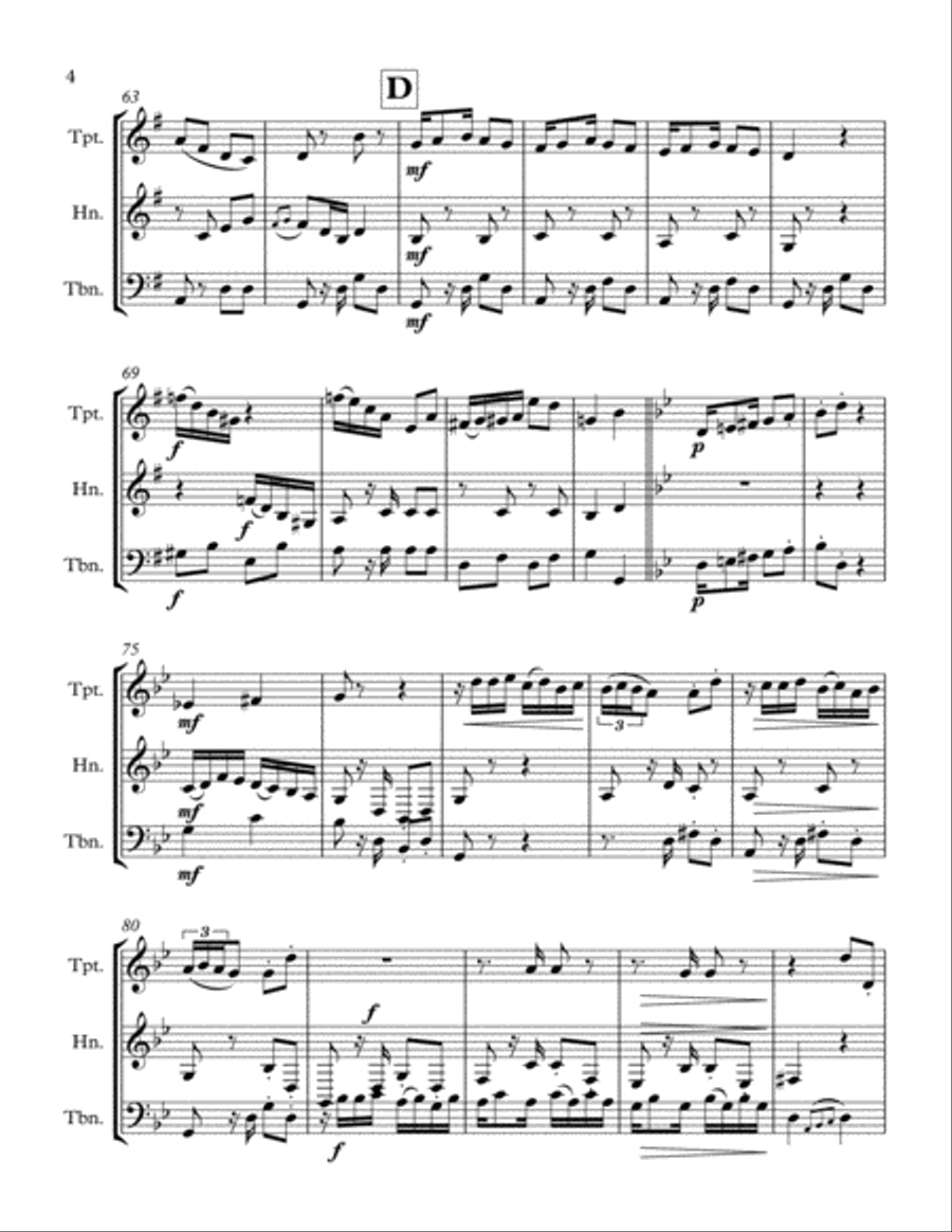 Como Le Va for Brass Trio Brass Trio scores gallery preview page 4