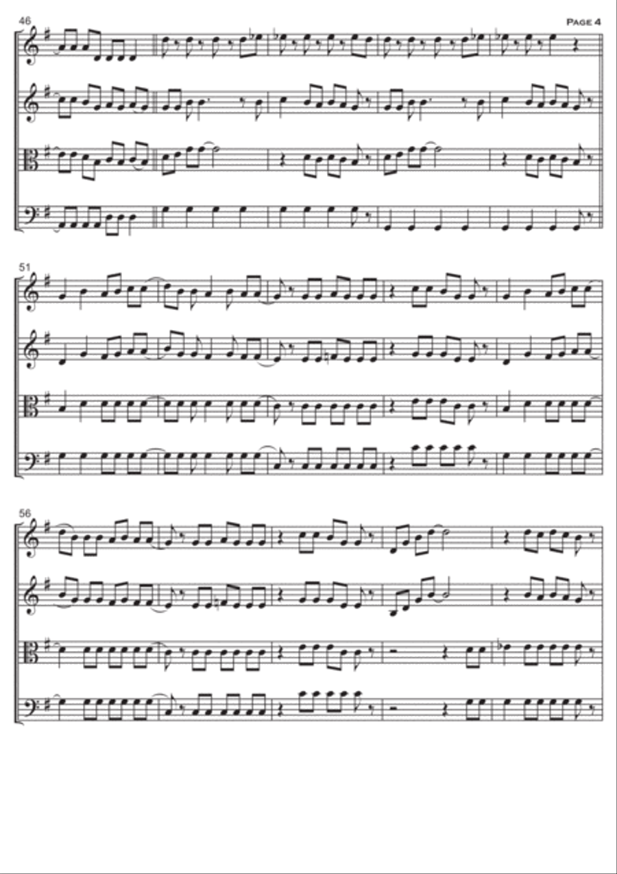 Mamma Mia String Quartet scores gallery preview page 4