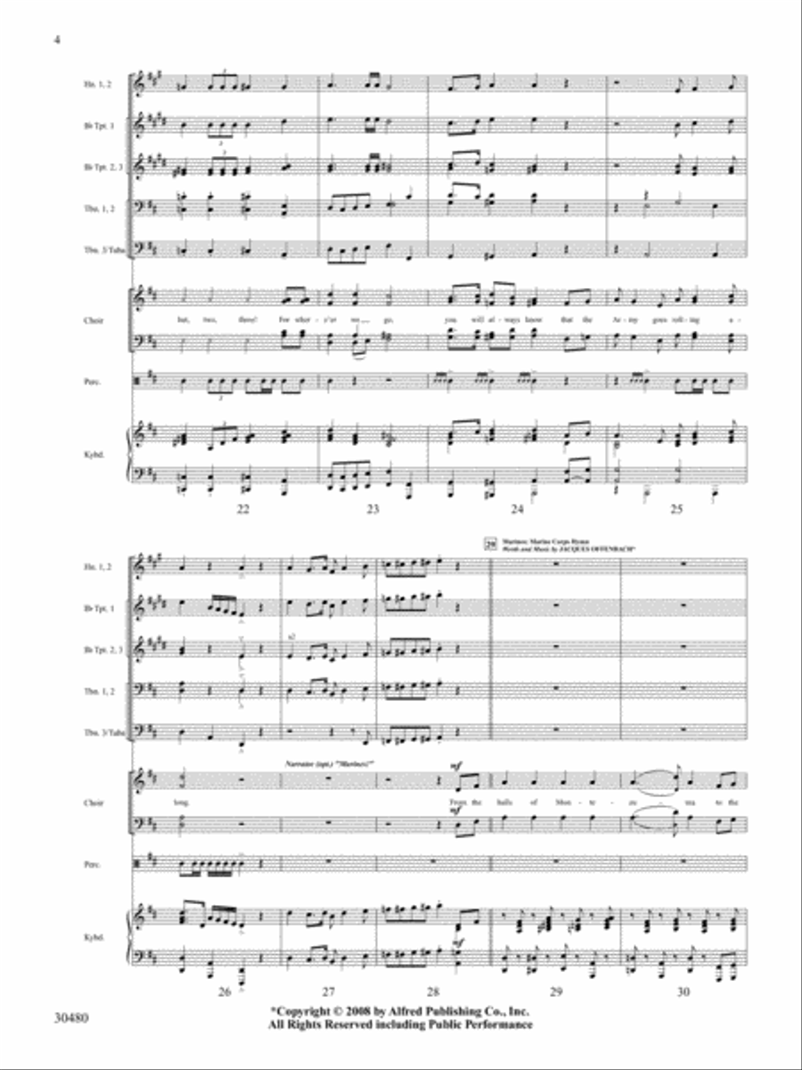 A Tribute to the Armed Services (A Medley) Choir scores gallery preview page 5