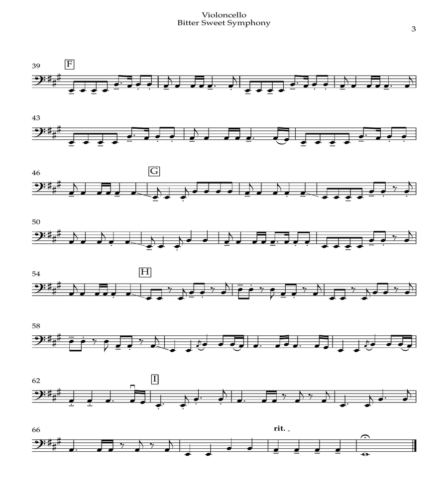 Bittersweet Symphony String Duet scores gallery preview page 5