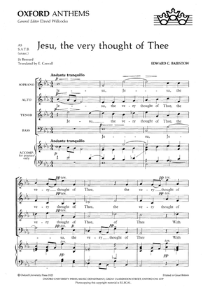 Jesu, the very thought of Thee