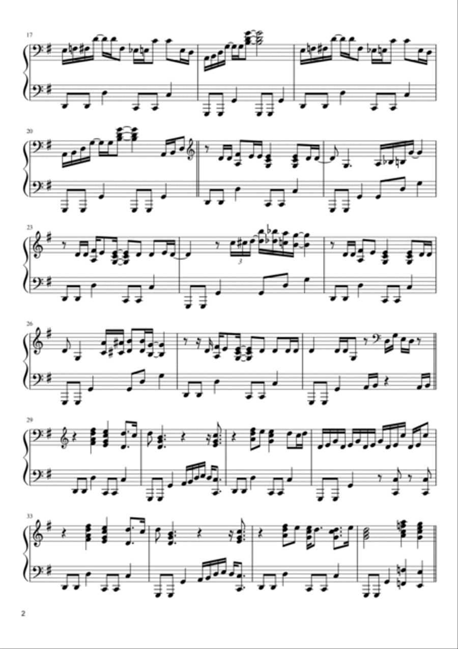 Sweet Home Alabama Piano Solo scores gallery preview page 2