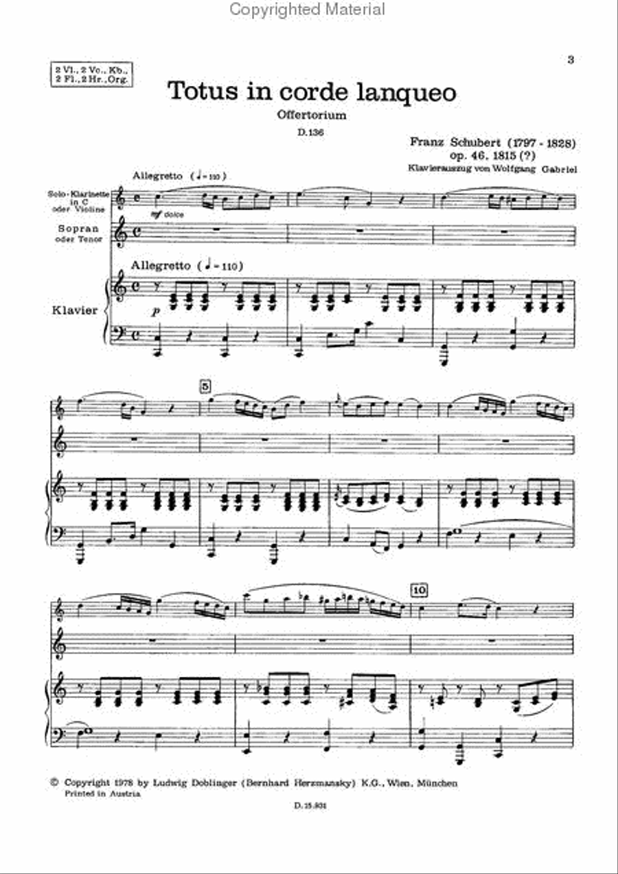 Totus in corde lanqueo Clarinet scores gallery preview page 2