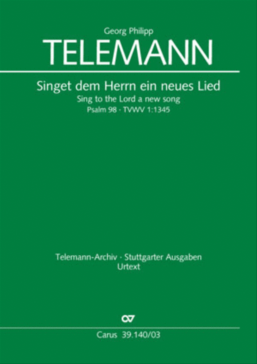 Sing to the Lord a new song
