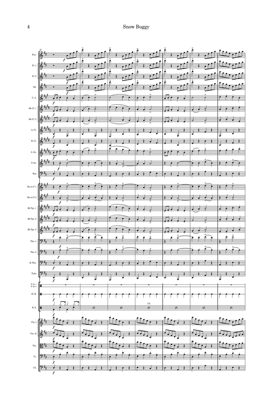 Snow Buggy Full Orchestra scores gallery preview page 4