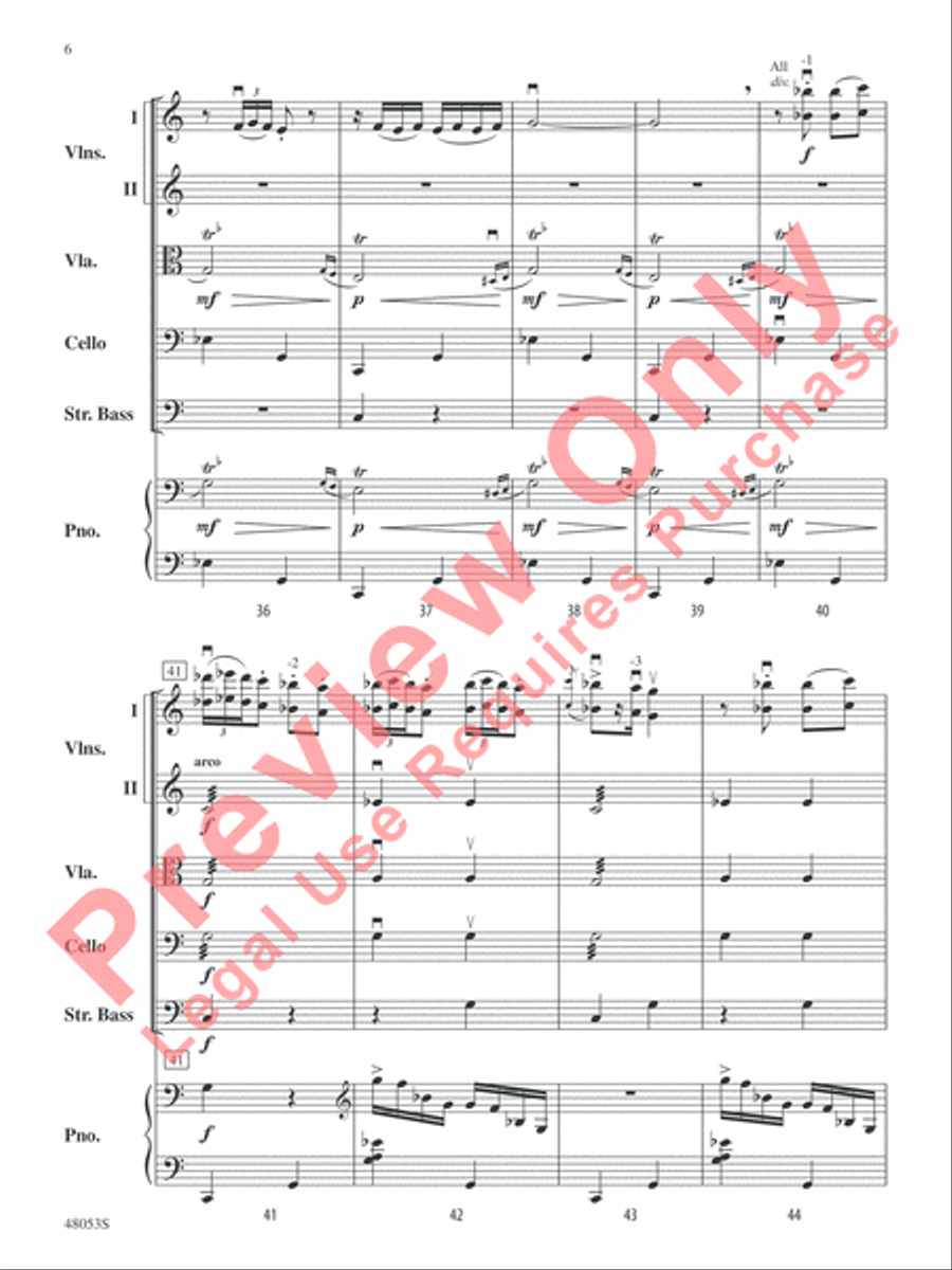 Danza Ritual del Fuego String Orchestra scores gallery preview page 7