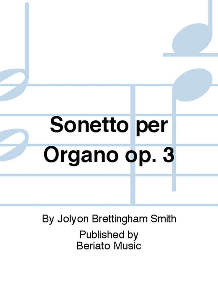 Sonetto per Organo op. 3