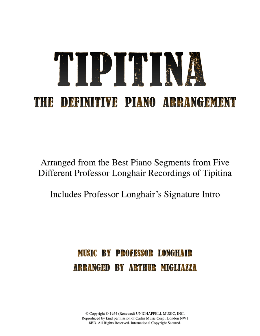 Tipitina Piano Solo scores gallery preview page 1