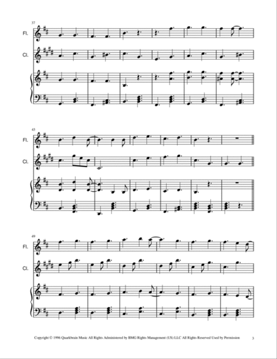 Spooky Scary Skeletons Woodwind Duet scores gallery preview page 3