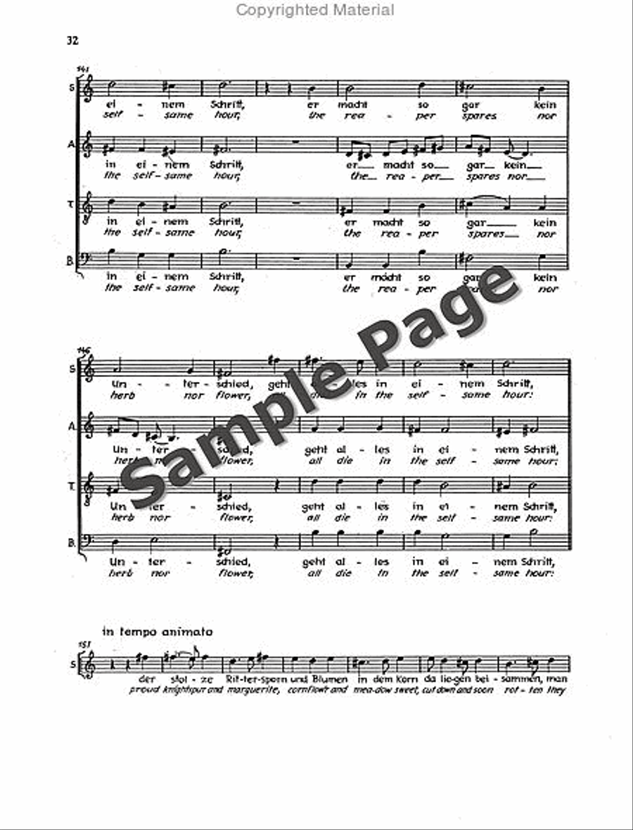 Der Tod Zu Basel Vocal Score 4-Part scores gallery preview page 35