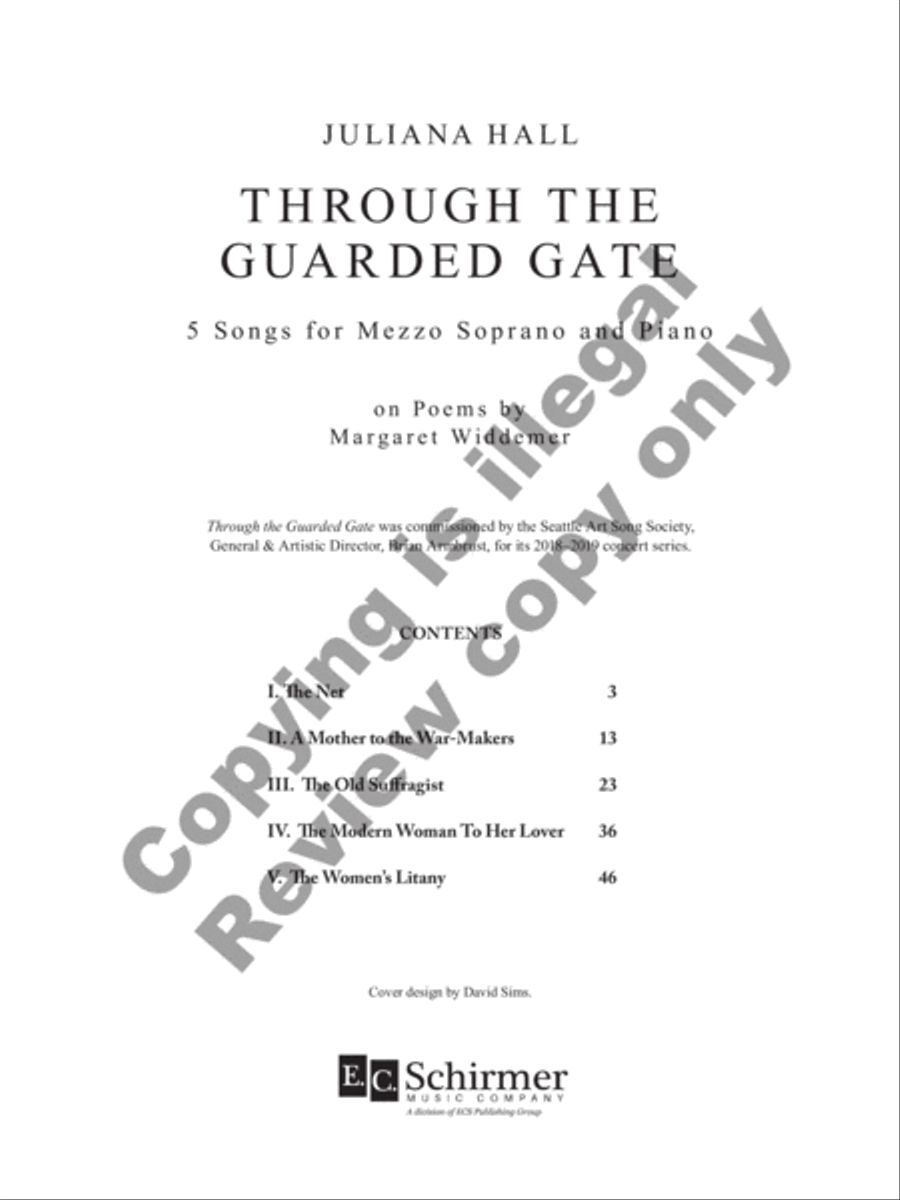 Through the Guarded Gate Through the Guarded Gate Mezzo-Soprano Voice scores gallery preview page 3