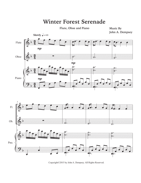 Winter Forest Serenade (Trio for Flute, Oboe and Piano) image number null