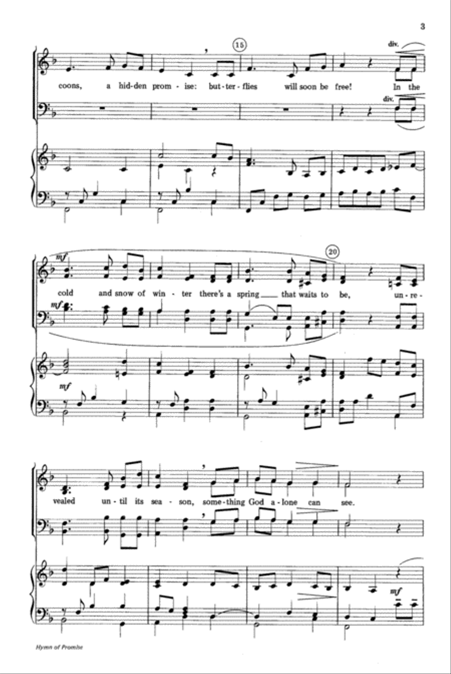 Hymn of Promise Hymn of Promise 4-Part scores gallery preview page 3