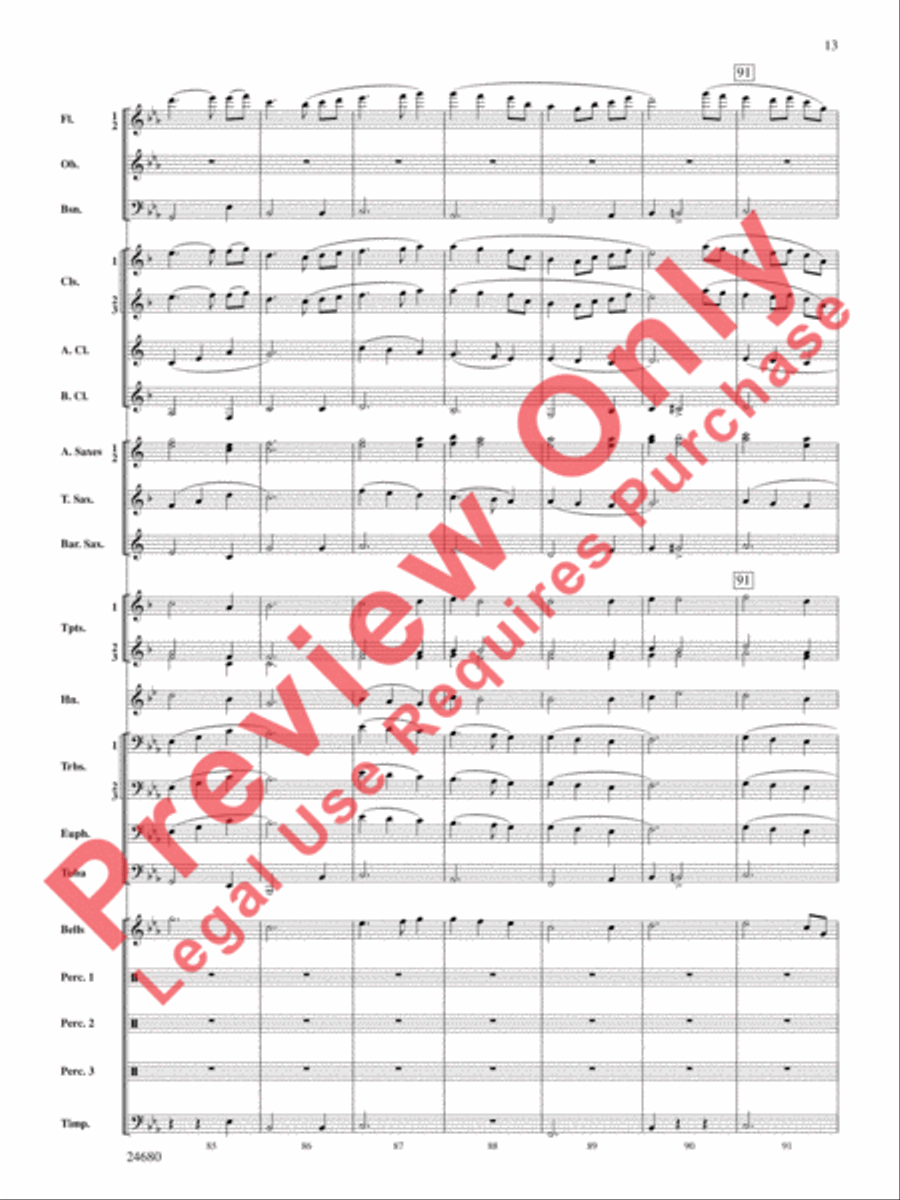 Slumber, My Darling Concert Band scores gallery preview page 14