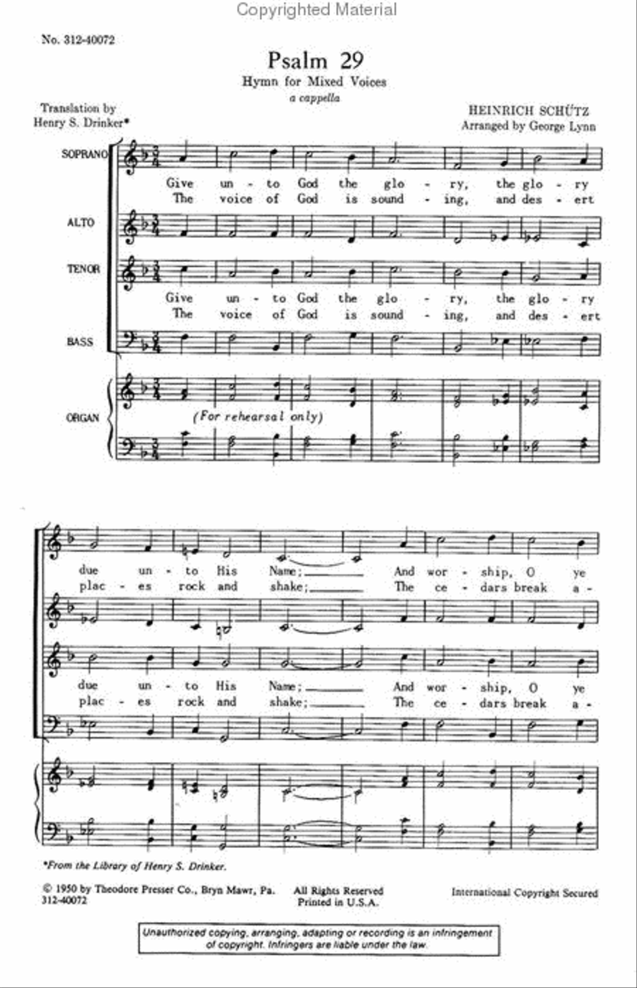 Ye Restless Thoughts 4-Part scores gallery preview page 2