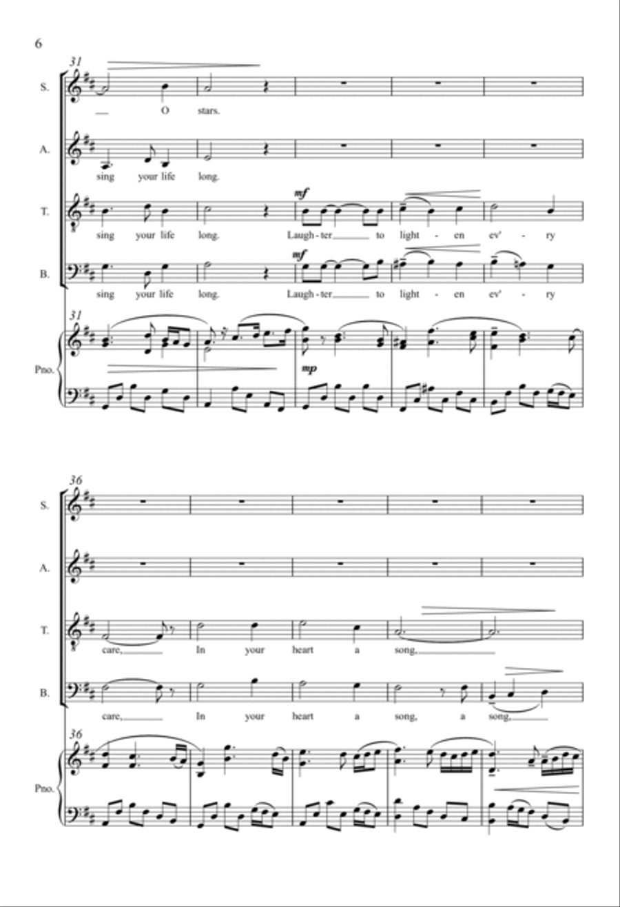 Sing To Me, Guiding Stars 4-Part scores gallery preview page 4