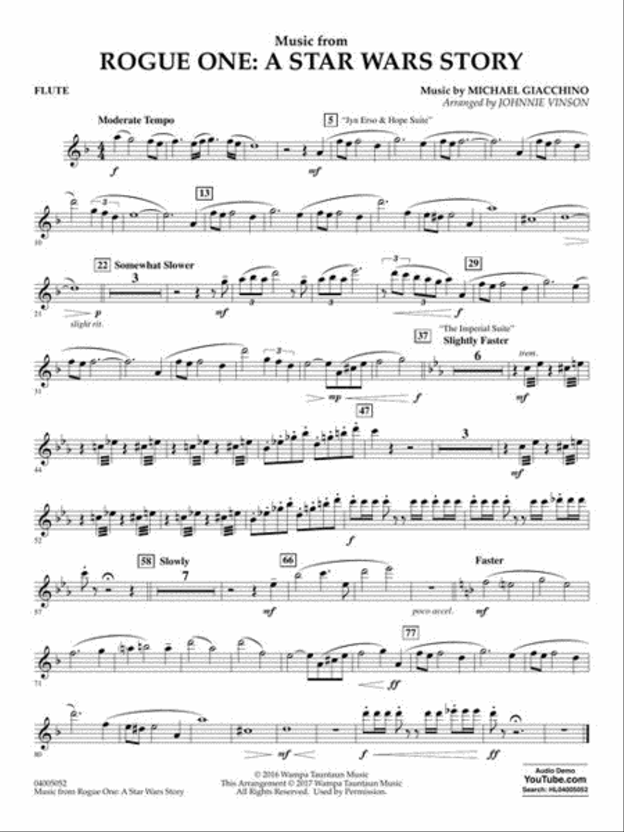 Music from Rogue One: A Star Wars Story Concert Band scores gallery preview page 8