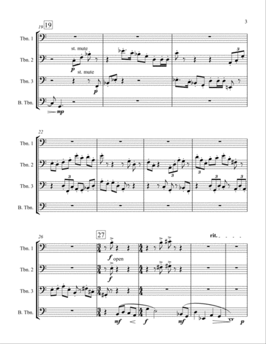 Adages for Trombone Quartet Trombone Quartet scores gallery preview page 3