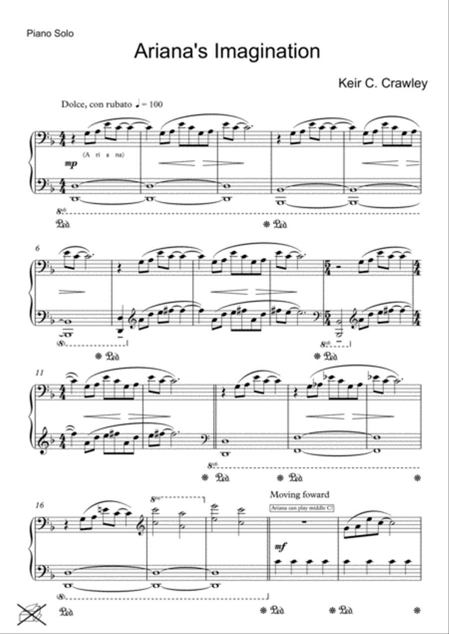 Ariana's Imagination Piano Solo scores gallery preview page 1