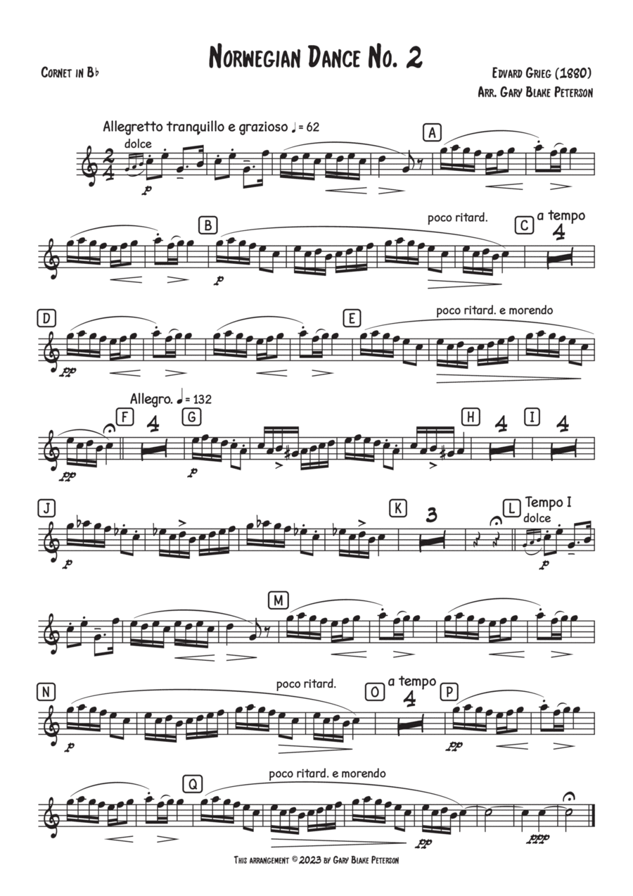 Norwegian Dance No. 2 Norwegian Dance No. 2 Chamber Music scores gallery preview page 1