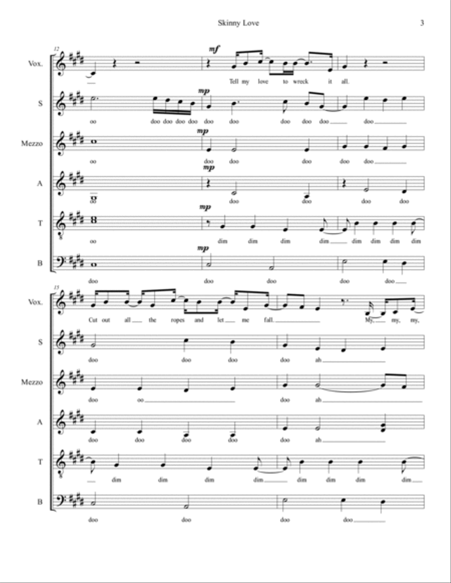Skinny Love Skinny Love Divisi scores gallery preview page 3