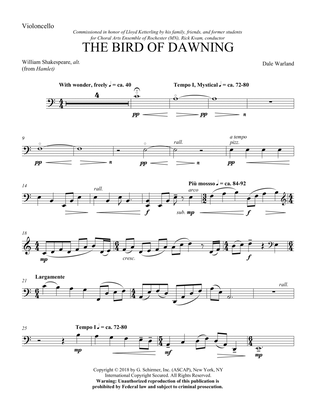 Book cover for Bird Of Dawning - Cello