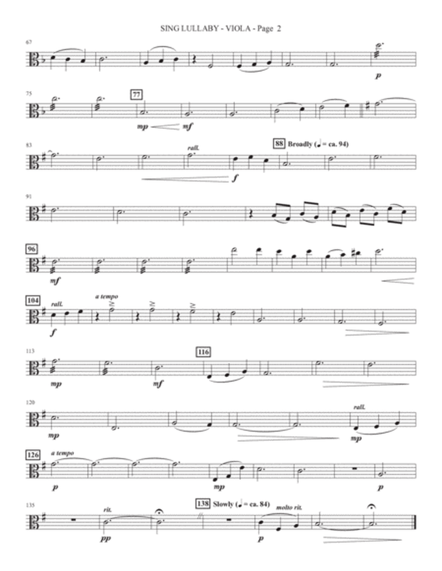 Sing Lullaby (arr. Heather Sorenson) - Viola