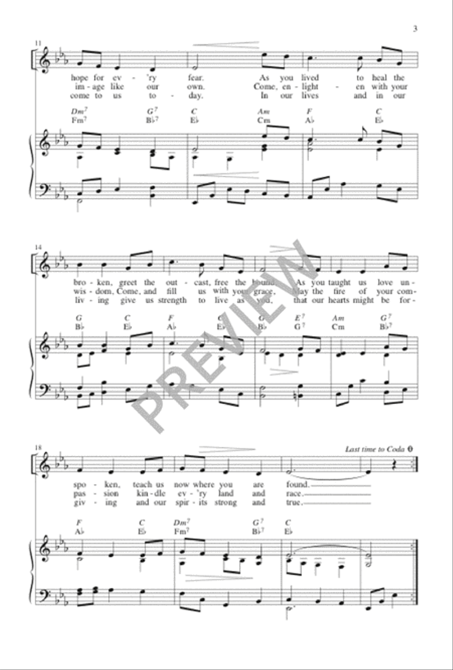 Carol at the Manger Unison Choir scores gallery preview page 4