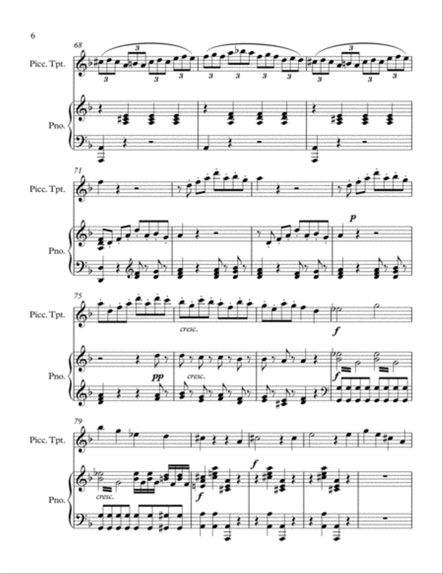 Queen of the Night Piccolo Trumpet scores gallery preview page 6