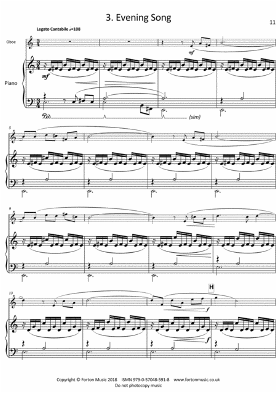Suite for Oboe and Piano Suite for Oboe and Piano Piano Accompaniment scores gallery preview page 4