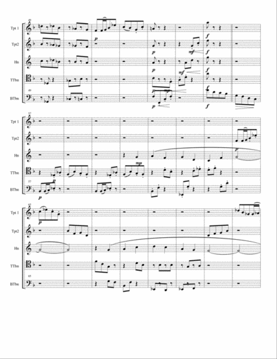Brink One-Step for Brass Quintet Brass Quintet scores gallery preview page 3