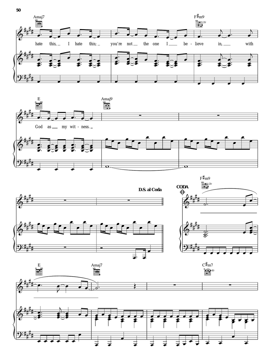 I Caught Myself Piano, Vocal, Guitar scores gallery preview page 4