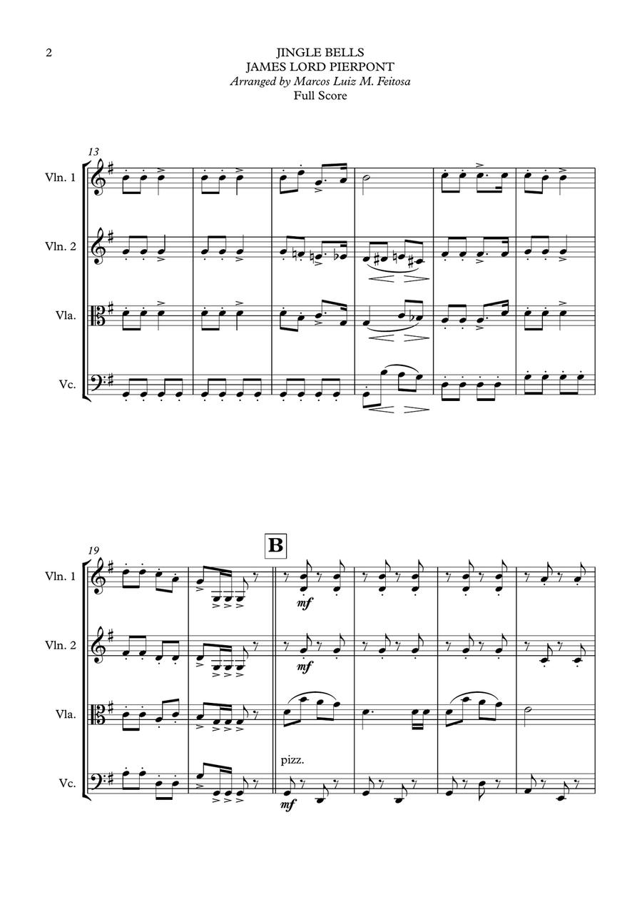 10 Christmas Carols (Book ONE) - String Quartet String Quartet scores gallery preview page 4