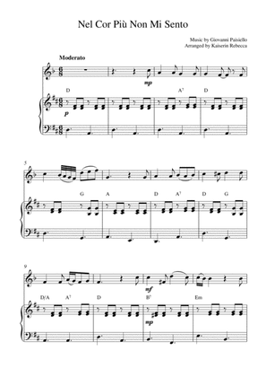 Nel Cor Più Non Mi Sento (for clarinet in A solo and piano accompaniment)
