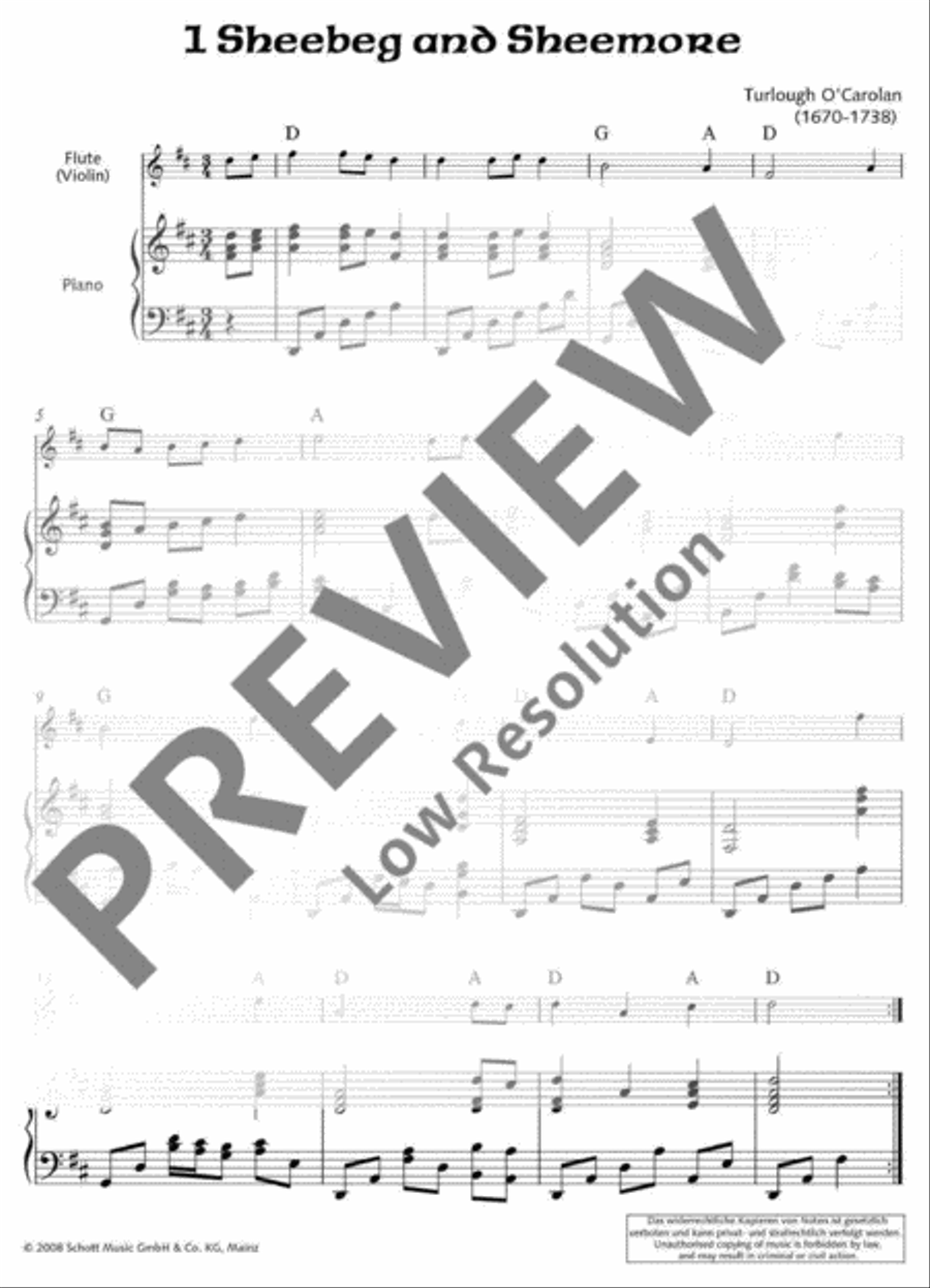 The O'Carolan Book Flute scores gallery preview page 13