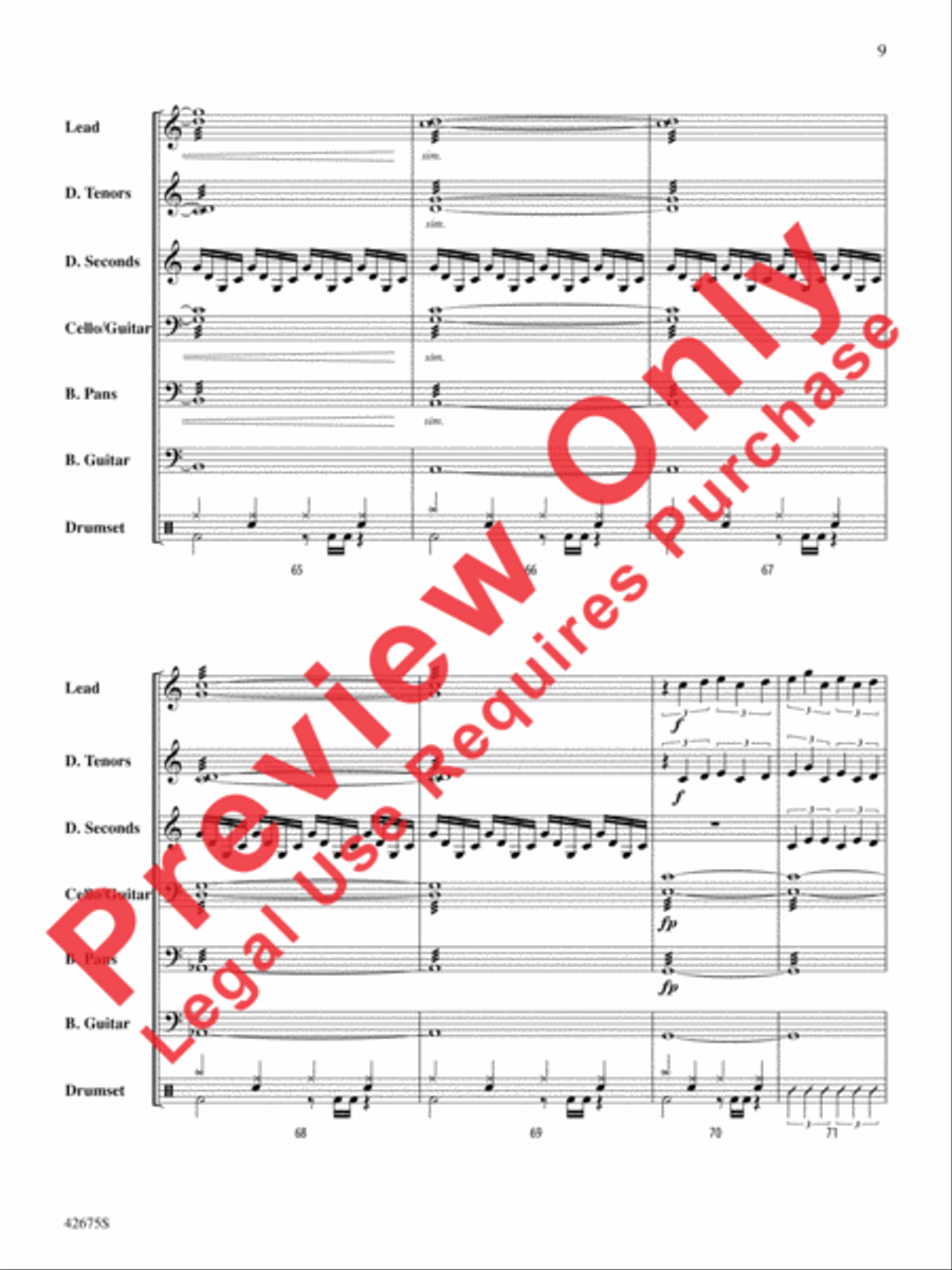 Jump Jump Steel Drum Band scores gallery preview page 10