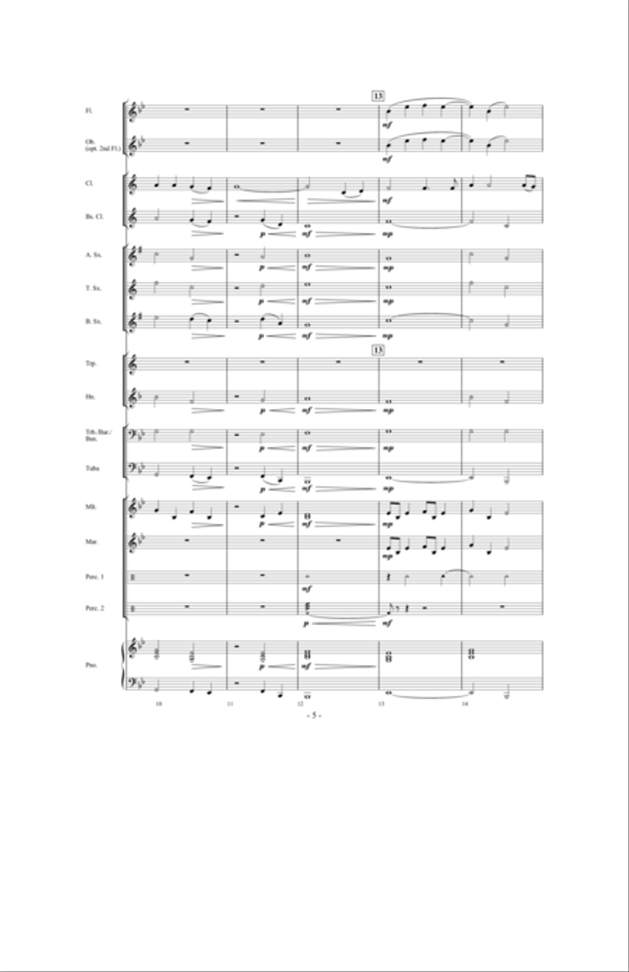 Peace Like A River Concert Band scores gallery preview page 4