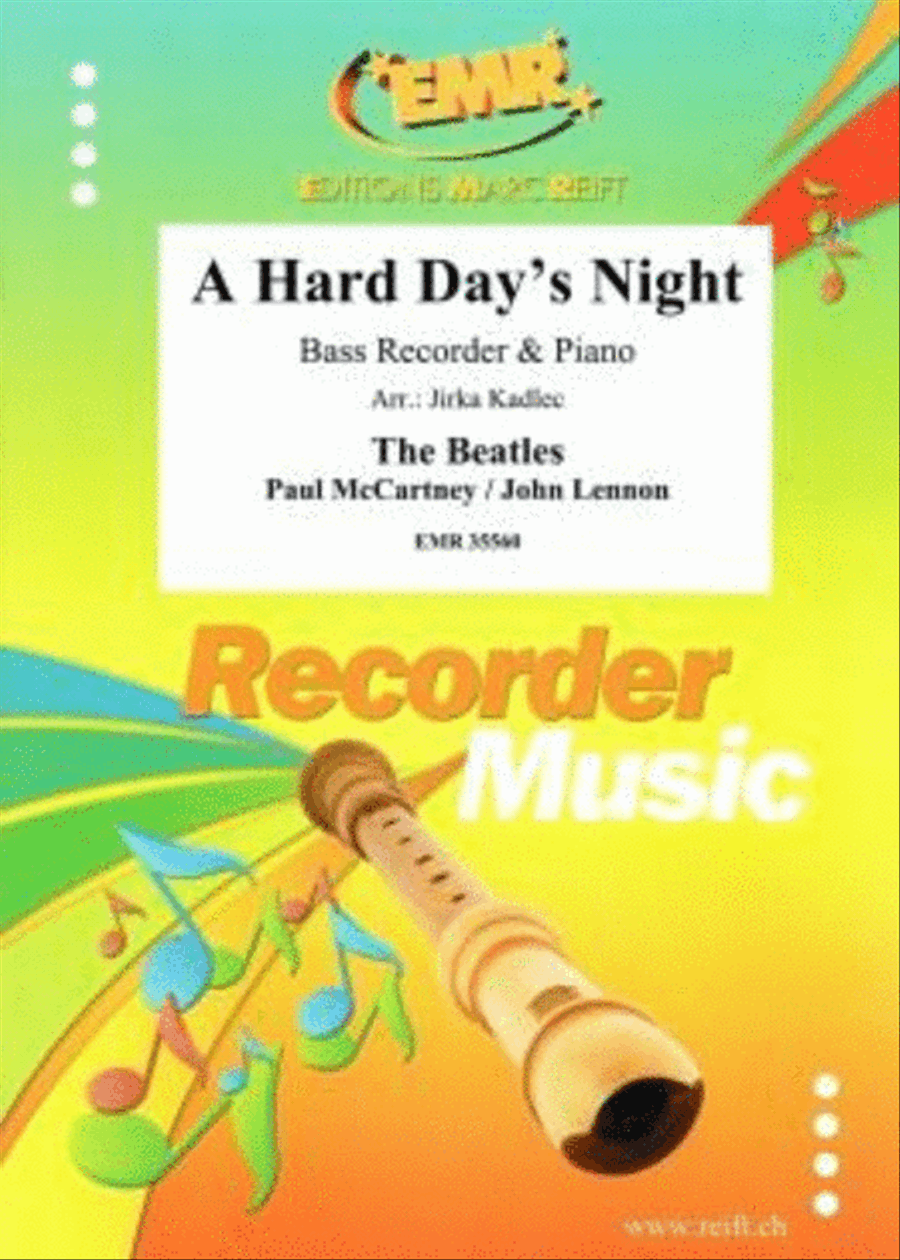 A Hard Day's Night Bass Recorder scores gallery preview page 1