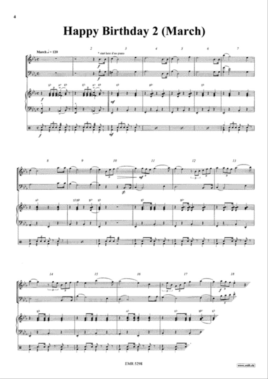 Happy Birthday Woodwind Ensemble scores gallery preview page 4