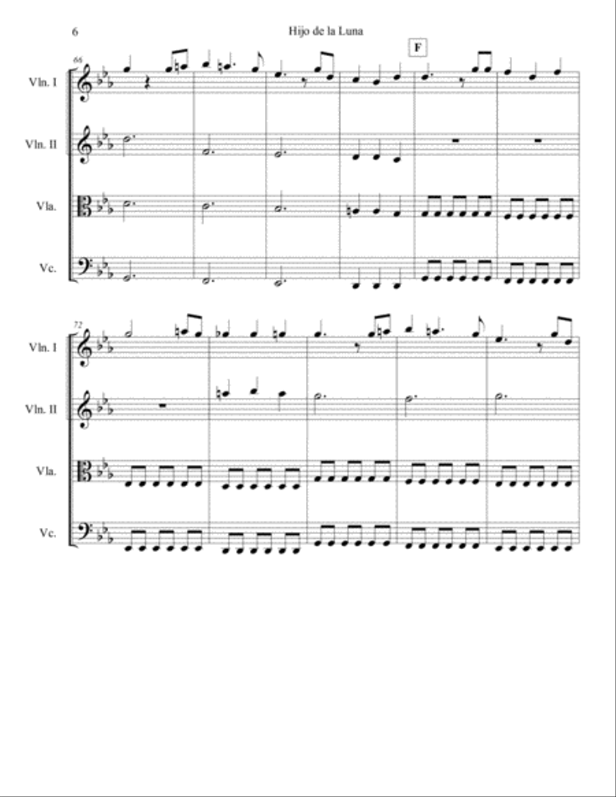 Hijo De La Luna String Trio scores gallery preview page 6